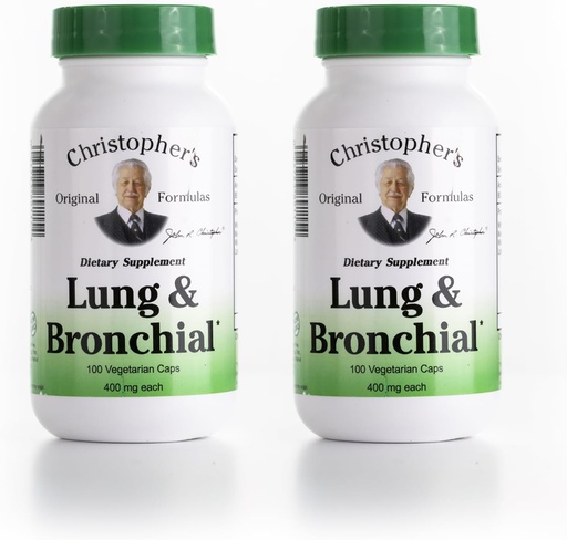 [BRSWKHDQCMIRY2LI] Formula originale di Christopher Lung & Bronchial Formula - Lavaggio polmonare per fumatori - Supporta il sistema respiratorio con miscela sinergica di erbe - Confezione di 2