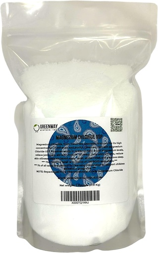 [BRSWICYYAQCQG2QV] Greenway Biotech, Inc. Organiskais magnija hlorīds USP Papildinājums 100% Pārtikas Cloruro de Magnesio Comestible Powder (Pharmaceutical Grade)