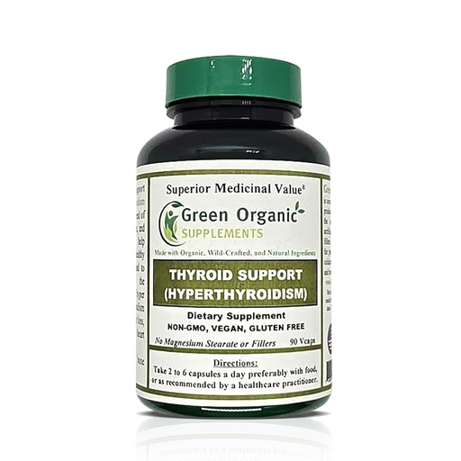 [BRSRMEL6OAFBY3D3] Green Organic Supplements Thyroid & Hyperthyroidism, High Absorbable, Non-GMO, Gluten-Free