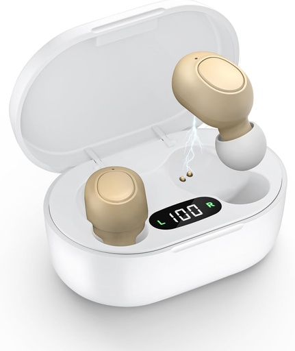 [BRSRAEILAAHR62YU] Hearing Aids for Seniors - Hearing Aid Rechargeable for Hearing Loss with Intelligent Noise Reduction,Invisible Audien Hearing Amplifier with Volume Control and Portable Charging Case