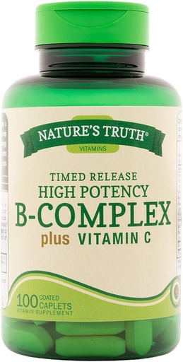 [BRSWICYLBQOW2YI5] Nature's Truth B-Complex Plus Vitamin C Time Released, 100 Count (Pack of 3)
