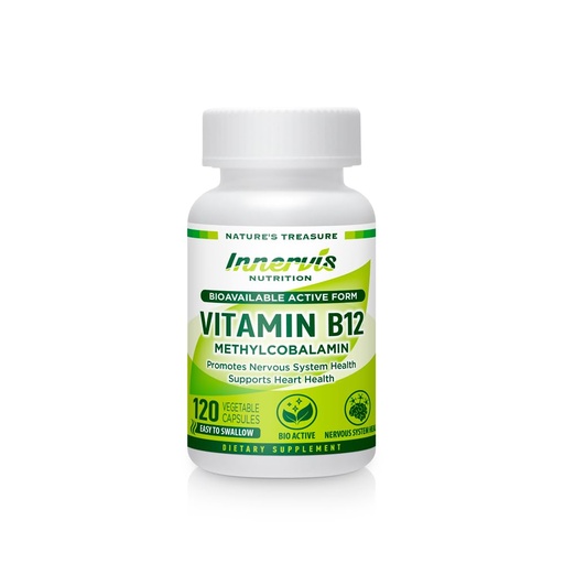 [BRSRA237DIPAA3I3] Methyl B12 1000mcg (120 Caps) High Absorption Methylcobalamin for Sustained Energy, Nerve & Heart Health* - Vegan Vitamin B12 by Innervis Nutrition