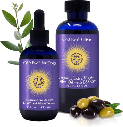 [BRSRAFIFBUCR6ELZ] Dog Lover Set - A Bottle for Each of You, Pure ESS60 in Extra Virgin Olive Oil for Humans and Canines, Dog Supplements, Must-Have Pet Supplies and Dog Products