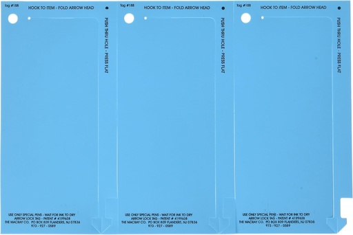 [BRSWIZYOOF4GMEQZ] Macray 188 Blue Blue Arrow Lock Tag