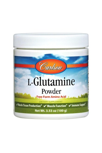 [BRSWIYILCUAACDA7] Carlson - L-Glutamine Powder, Free-Form Amino Acid, 3 g, Muscle Tissue Production & Function, Immune Support, 3.53 oz (100 g)