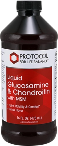[BRSWIY3YC4MBEEDY] PROTOCOL FOR LIFE BALANCE Liquid Glucosamine & Chondroitin with MSM - Joint Support - Chondroitin MSM Supplement - Egg Free & Dairy Free - 16 fl oz