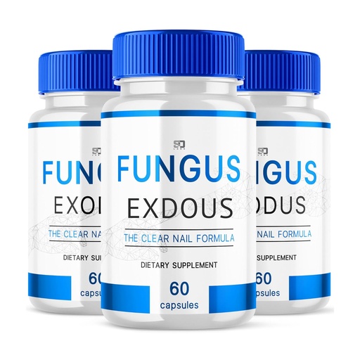 [BRSRAGAPOR6G2CT2] (Pack of 3) Fungus-Exdous - Pills Supports Strong Healthy Natural Nails - 180 Capsules, White