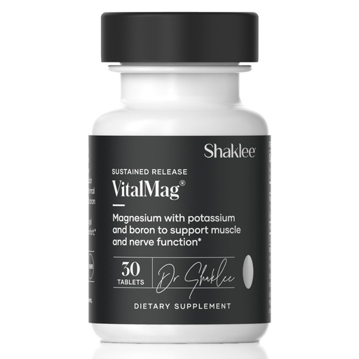 [BRSRAZIYCF6BYDLU] Shaklee -Sustained Release VitalMag - Magnesium Supplement for Nerve, Muscle, and Heart Health - Potassium & Boron Blend - Supports Cardiovascular Health - Easy Digestion - 30 Tablets