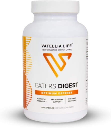 [BRSW2CQHCQBBGFL2] Vatellia Life New from Eaters Digest | Prebiotic | Probiotic | Digestive Support | Gut Soothing | Healthy Gut Lining | Max Nutrient Absorption | 120 Capsules (60-Day Supply)