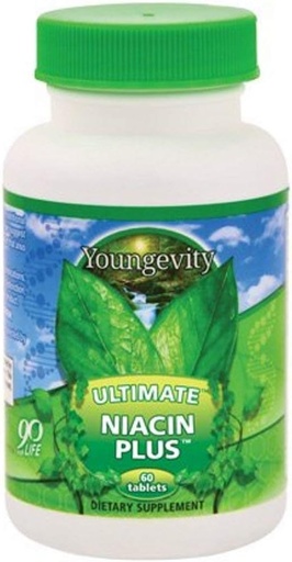 [BRSWKFA7OQBA4EIZ] Youngevity Ultimate Niacin Plus TM - Arjuna Bark, Hawthorn Berry və Nattokinase - 60 Tablet (Paket 1)