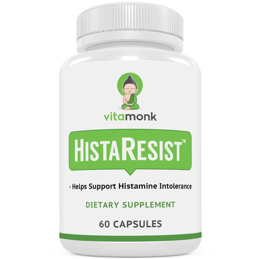 [BRSWGAAYOZ7R4CAY] VitaMonk Histamine Blocker for Histamine Intolerance - HistaResist - DAO Enzyme Supplement Optimal Dose of Diamine Oxidase to Help Shield Histamine for Smooth Digestion - 60 Capsules