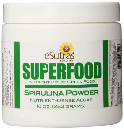 [BRSWIFL6BZYREYAV] Esutras Organics Raw Spirulina, 10 Ounce