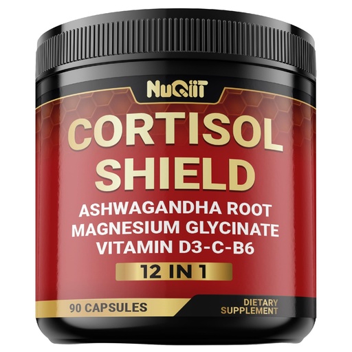 [BRSRAGI2AUNGKF33] NUQIIT 12in1 Cortisol Shield - Ashwagandha and Magnesium & 10 More - 90 Capsules