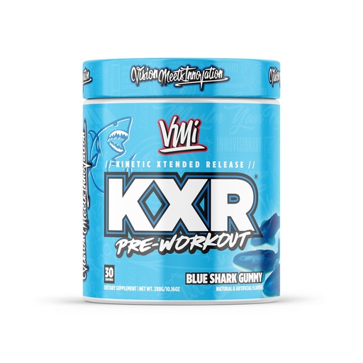 [BRSRMZY6OENRUA3F] KXR Pre-Workout Energy Powder | Intense Energy Pre-Workout Drink for Men and Women| Improves Performance - Enhanced Focus & Increased Endurance | 30 Servings (Original Blue Shark Gummy)