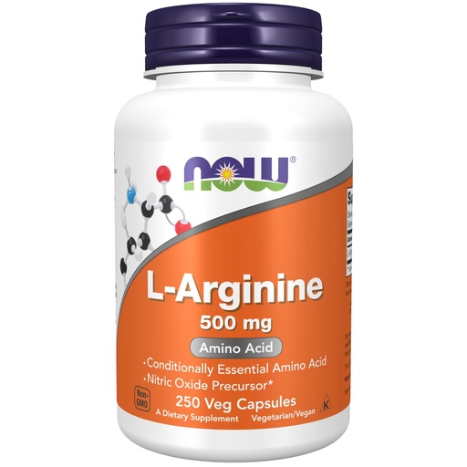 [BRSWIY32BQPQY3AV] NOW Foods Supplements, L-Arginine 500 mg, Nitric Oxide Precursor*, Amino Acid, 250 Veg Capsules
