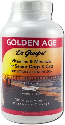 [BRSWIYQTPJ5QI3DU] Dr. Goodpet Golden Age All Natural Powerful-Vitamin / Mineral Powder for Adult Dogs & Cats