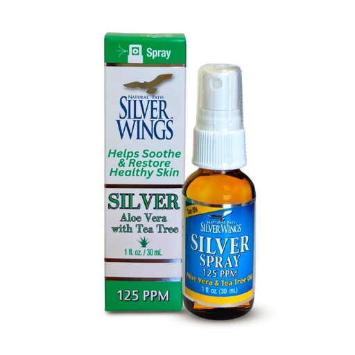 [BRSWIZTQDF5WGETE] Natural Path Silver Wings - Silver Spray with Aloe Vera & Tea Tree Oil – 125ppm - 1oz