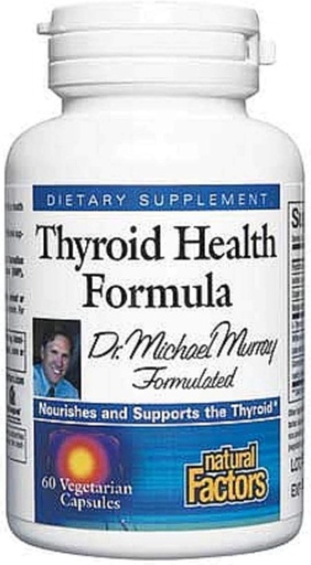 [BRSWIY3QB4MR43LK] Natural Factors - Thyroid Health Formula, Nutritional Support for The Thyroid Gland, 60 Vegetarian Capsules
