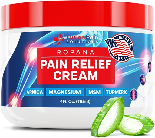 [BRSROCQNDN7Q4ETV] Pain Relief Cream with Arnica, Magnesium, MSM & Turmeric (4 FL Oz) - Natural Soothing Relief Cream for Joints & Sore Muscles - Non Greasy Pain Relief