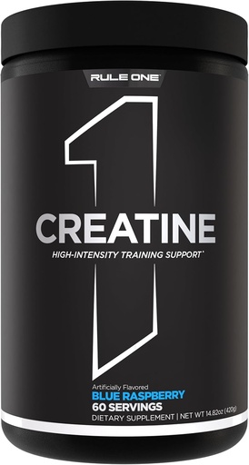 [BRSRAYY5CIFQI23K] Rule 1 Creatine Powder – Pure Micronized Creatine Monohydrate for High-Intensity Exercise and Lean Body Mass Support, Flavored and Unflavored (60 Servings, Blue Rasperry)