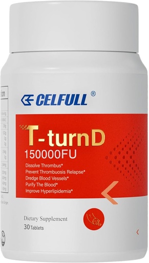 [BRSRAGQ3DIBB6GTF] CELFULL Nattokinase Supplement 5,000 FU Per Serving,Non-GMO,Contains Fish Oil Powder, red Yeast Rice Extract,beta glucan