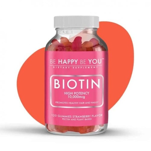 [BRSW2AYKDEBA4YDV] Biotin, BE HAPPY BE YOU, 120.0 Count, (Pack of 1)