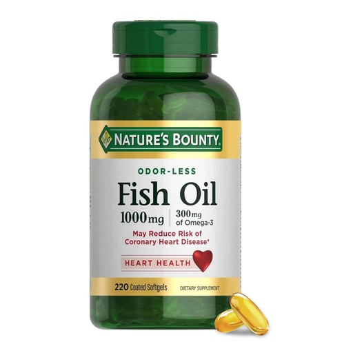 [BRSWIYY7PICAICY5] Nature's Bounty Fish Oil, 220 Count