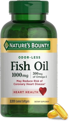 [BRSWIYY7PICAICY5] Nature's Bounty Fish Oil, 220 Count