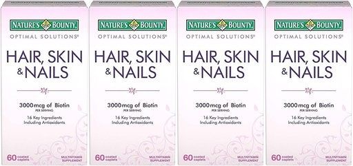 [BRSWKEYTDIBB42QV] Nature's Bounty Hair, Skin and Nails Caplets 60 ea (Pack of 4)