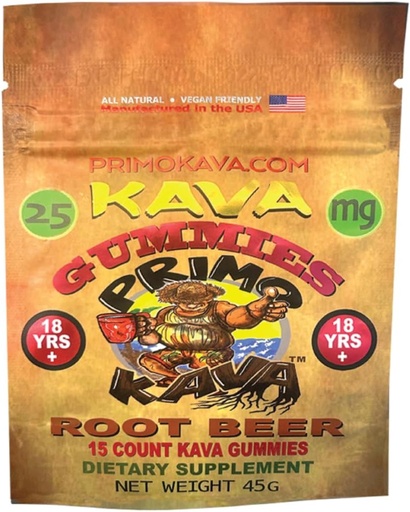 [BRSROCQKA4IQ4HYZ] Gummies | Authentic Kava from Fiji | Fast Acting Kava Root Extract for Calming and Relaxation | 25mg Potent Kavalactones | 15 Count |Adaptogenic Experience
