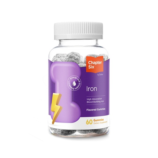 [BRSW2CD2PMBRYFIU] Zahler Chapter Six Iron Gummies, Iron Supplement with Vitamin C for Adults, Kosher, 60 Flavored Gummies (10MG)