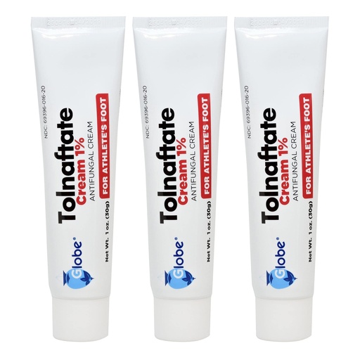 [BRSWKFT2CEOGI3Y5] Globe Tolnaftate 1%, 1 Oz Antifungal Treatment, Proven Clinically Effective on Most Athlete’s Foot and Ringworm (3 Pack)