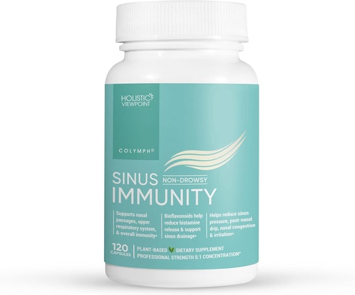 [BRSROHABAEPRYGY4] CoLymph® Sinus Immunity: Herbal Supplement with Quercetin, Bromelain, Berberine, Nettle, Natural Support for Sinus Congestion, Pressure & Irritation, Seasonal Nasal & Immune Care, 120 Vegan Capsules