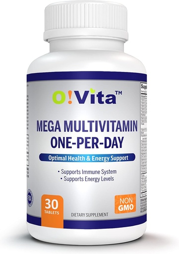 [BRSRM2QPDN5GMFAV] Mega Multivitamin One-per-Day, Supports Immune System, foundational Health, Full Spectrum of Vitamins and Minerals, and Much More ...30-Day Supply (30 Non-GMO Tablets)