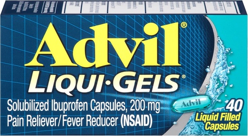 [BRSWIYDRAIGWECI3] Advil Liqui-Gels Ağrı Reliever Və zəng, Ibuprofen 200mg Headache, Backache, Menstrual Ağrı və Asiya Ağrısı üçün Pain Tibbi üçün Ağrı Tibbi