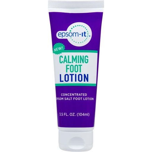 [BRSROCA2AR5QYGTX] EPSOM-IT Calming Foot Lotion - Topical Magnesium Cream for Tired Feet & Ankles, Epsom Salt Magnesium Sulfate Rub with Urea, Soften Tough Skin & Cracked Heels, Stiffness in Legs, Knees and Feet, 3.5oz