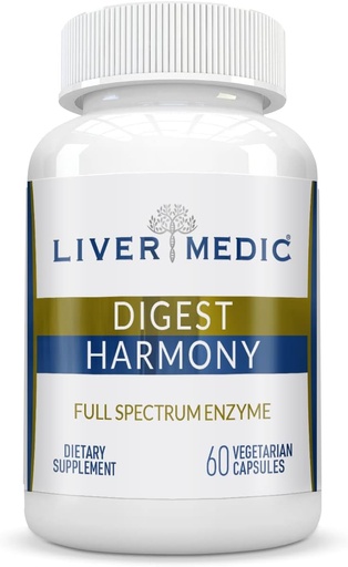 Digest Harmony Pure Digestive Enzymes for Gut Health for Women ' Men, Papaya Enzymes for Digestion, Eases Bloating & Stomach Discomforts, Unflavored, 120 Capsules