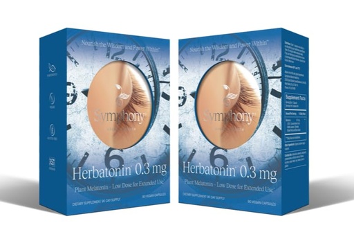 [BRSWYBIDCMMRQ2AZ] Herbatonin® 0.3 mg – The First Plant-Based, Natural Melatonin Supplement (Phyto-Melatonin) - Low Dose Sleep Aid, Supports Circadian Rhythm & Cellular Health – 180 Capsules (180 Day Supply)