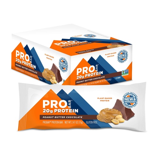 [BRSWKYAZBQEBS2A5] Probar Protein Bar - 12-Pack Chocolate Peanut Butter, One Size