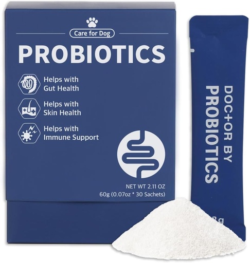 [BRSRMZABCMCBAELK] Dr.by Pet Probiotics for Dogs Digestive Health | Probiotic Supplements for Dog Diarrhea and Dog Gas Relief (30 Individual sachets)