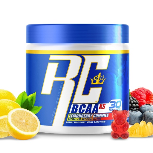 [BRSWGZQKPMARQ2D6] Ronnie Coleman's BCAA XS Powder with EAAs, Branched Chain Amino Acids Post Workout Muscle Recovery, Sugar Free Hydration Drink for Women and Men, Lemonbeary Gummies, 30 Servings