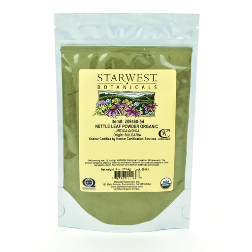 [BRSWICA2C4DBAHDO] Starwest Botanicals Organic Nettle Leaf Powder, 4 Ounces