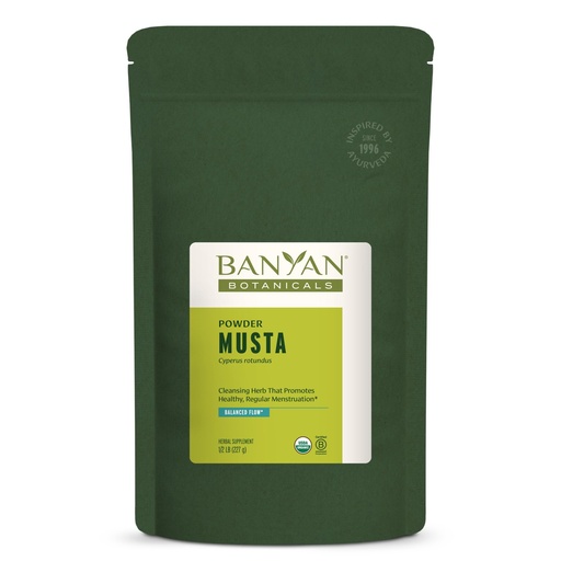 [BRSWI2QROR7WO2D2] Banyan Botanicals Musta Powder – Organic Cyperus Rotundus – Natural Ayurvedic Herbal Menstruation Supplement – Liver Health Supplement and Digestion Aid* – ½ lb. – Non-GMO Sustainably Sourced Vegan