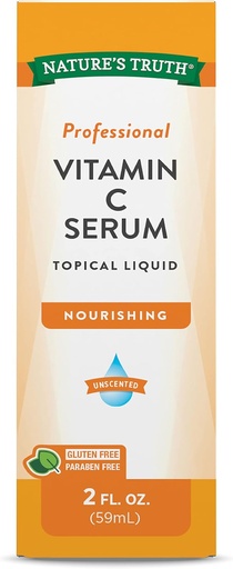 [BRSWEBLQBB7AGH3P] Nature's Truth Vitamin C Serum 2 oz | Oil For Face & Skin | Nourishing & Unscented