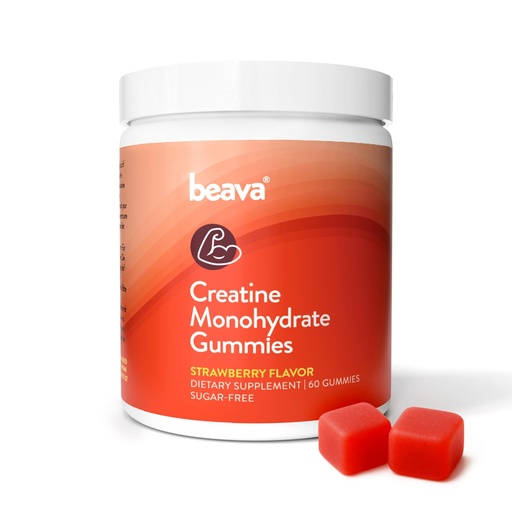[BRSRMCAOA4BBQH3D] Creatine Monohydrate Gummies - 30 Servings - Vegan Creatine Chews for Muscle Growth, Muscle Recovery, Workout Recovery, Anaerobic Endurance - No Loading Phase - No Bloating - Strawberry - No Sugar