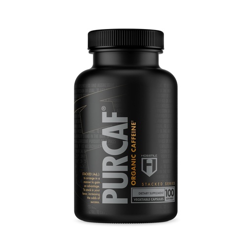[BRSROAINDECBGDI6] HOSSTILE PurCaf Organic Caffeine Capsules, Natural Energy Supplement, No Crash or Jitters, Pre Workout Focus & Energy, 200mg Per Serving, 100 Pills