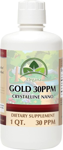 [BRSWIA3ZBEGAAH3O] Organaの純粋な結晶の液体の金の補足- 30 PPM -コロイド鉱物32のOunce