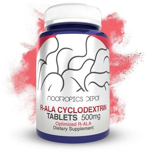 [BRSRMYI2AR7B6C35] Nootropics Depot R-ALA Cyclodextrin Complex Tablets | 500mg | Optimized R-Alpha Lipoic Acid | 30 Count