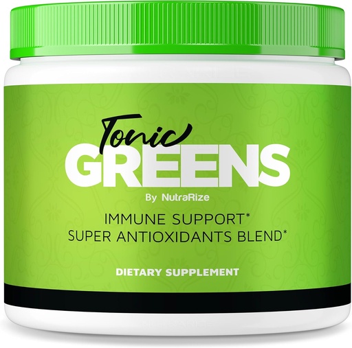 [BRSRA2YQBUFB4HI2] NutraRize Tonic Greens, All-Natural Supplement in a Jar for Immune Support, Delicious Way to Detox The Body, Tonic Green Powder for Health and Wellness Reviews (30 Servings)