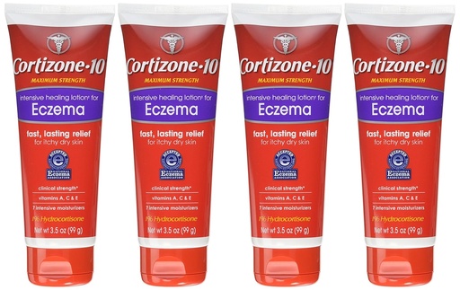 [BRSWIFQGCQPAID3E] Cortizone 10 Intensive Healing Eczema Lotion 3.5 Oz (4 Pack)